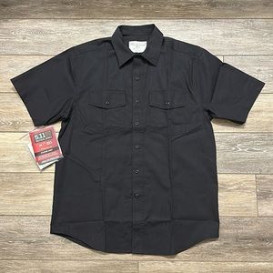 5.11 TACTICAL SERIES SHORT SLEEVE STATION SHIRT NWT BLACK SIZE MEDIUM FRX3